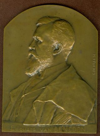 Undated Belgium Medal Issued To Honor Edouard Van Beneden,  By G.  Devreese photo