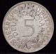 1951 F,  Germany,  Federal Republic Five 5 Deutsche Mark Silver Coin 1c9 West & Unified (1949-Now) photo 1