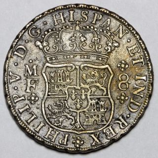 1739 Mo Philip V Mexico City Silver 8 Eight Reales Coin photo