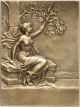 Ice.  Ag: France.  Award Bronze Plaque By Pillet,  Dated 1930. Exonumia photo 1