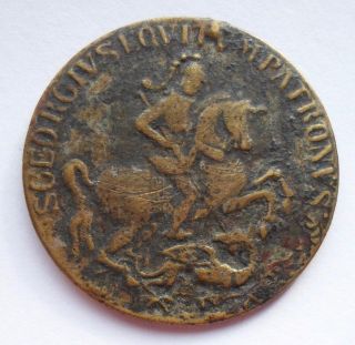 Antique St George Slaying The Dragon Fishersmans Token / Medal photo
