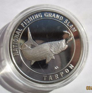 North America Fishing Club 1oz 999 Pure Silver Round Tarpon Nafc photo