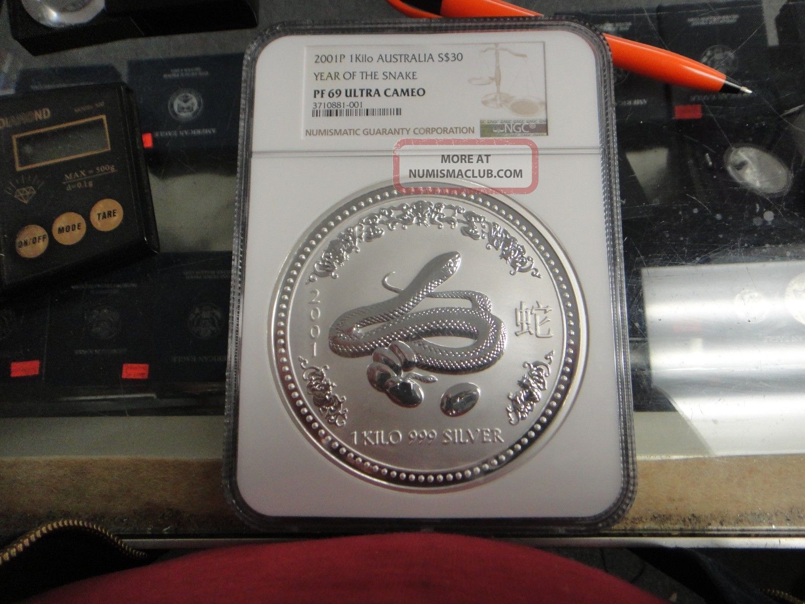 2001 1 Kilo Lunar Series Year Of The Sanke Ngc Pf 69 (not A Proof) 