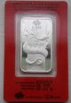Solid Silver Bar 1 Troy Oz 2012 Year Of Dragon Pamp Suisse Assay Card Bu Silver photo 1