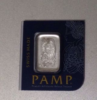 Pamp Suisse 1 Gram Platinum Bar (with Assay Certificate) C183371 photo