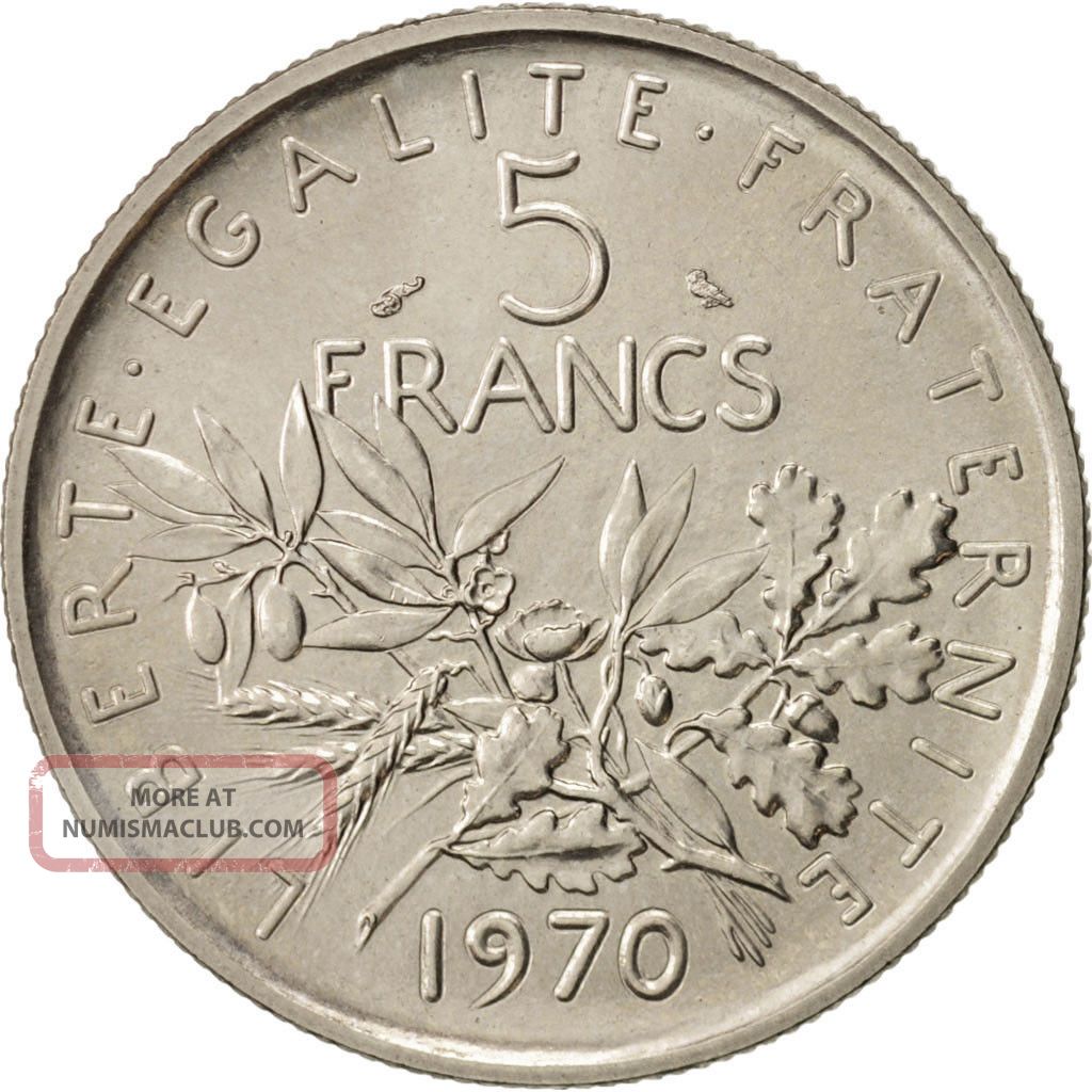 [ 99412] France, Semeuse, 5 Francs, 1970, Paris, Nickel Clad Copper