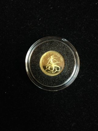 2010 Republic Of Palau $1 Gold Coin - Marine Life Protection Sphyrna Lewini photo