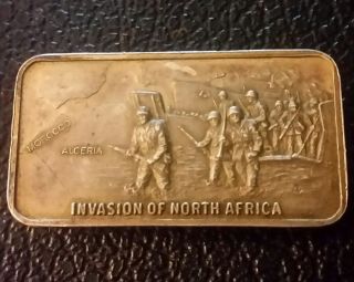 Wwii Sterling Silver Ingot 1.  5 Oz Invasion Of North Africa 00638 photo