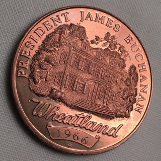 1966 Rose Coin Club Medal - Wheatland - 1st Year Issue Ch51 photo