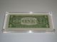 1957 Uncirculated $1 Usa One Dollar Silver Certificate Blue Seal 3/4 Inch Lucite Small Size Notes photo 6