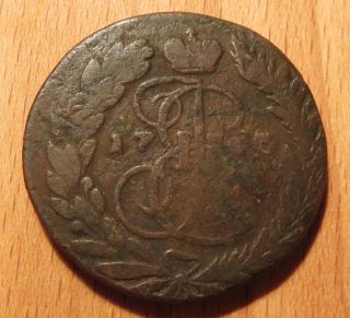 1 Old Russian Coin 2 Kopeks 1763 ММ Catherine Ii Rare Coin Money photo