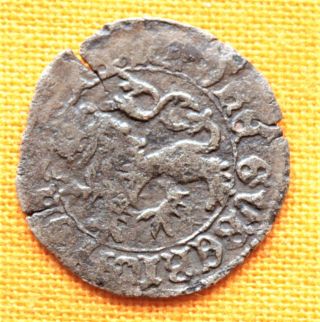Medieval Hungarian Coin - Johan Hunyadi Denar With Lion.  1446 - 1453. photo