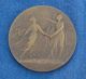 Wwi Wilson Bronze Allegorical Commemorative Medal Medallion Gregoire 1917 Paris Exonumia photo 2