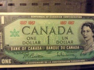 1967 Dollar Bill Canadian Note Shape photo