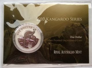 Australia 2010 Kangaroo Dollar 1oz Silver Coin,  Bu photo