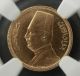 Egypt 1930 Gold 20 Piastres Ngc Ms - 65 Fuad I Coins: World photo 1