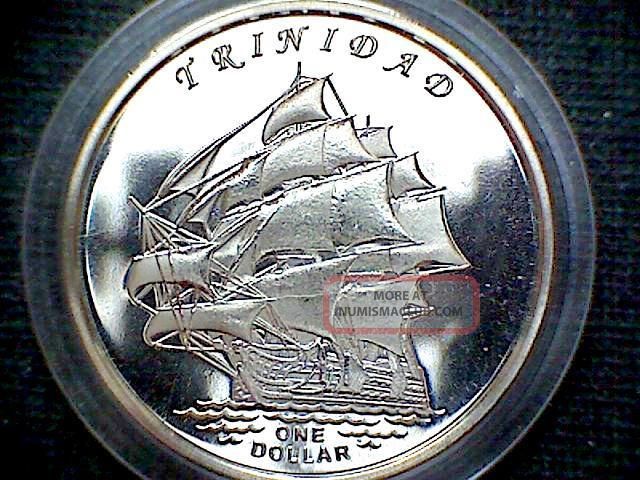 Gilbert Islands Kiribati 2014 Dollar,  Trinidad Sailing Ship Fantasy Coin Australia & Oceania photo