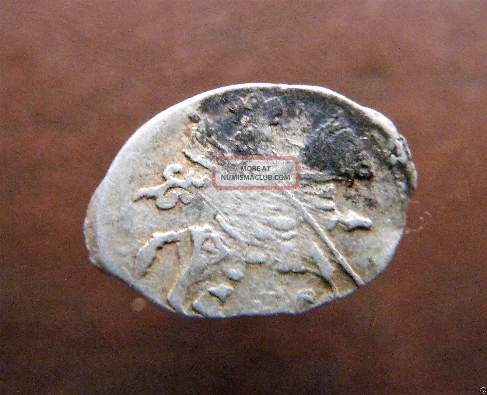 Russian Wire Silver Coin Vasilij Ivanovich 1606 - 1610.  (k651) Coins: Medieval photo