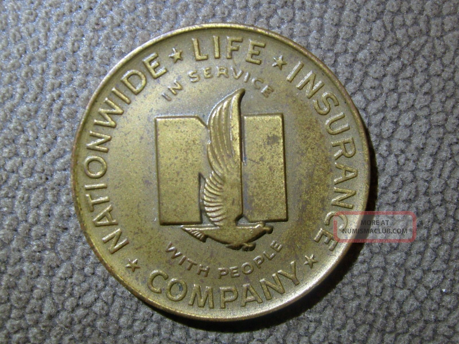 Vintage 1956 Nationwide Insurance Award Of Merit Coin