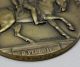 Bronze Medal Of Pedro I Of Brazil & Iv Of Portugal Equestrian Statue/ A.  Calmels Exonumia photo 2