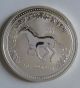 2002 Australia Year Of The Horse 1 Oz Silver Coin Australia photo 2
