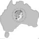 2013 Australian Map Kangaroo 999 Silver 1oz Map Shaped Coin Australia photo 1