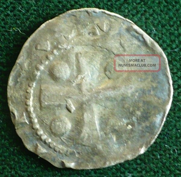 German Unidentified 10 - 14th Century With Crosses And Letters Silver Coin Coins: Medieval photo