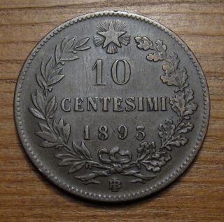 Italy 1893 10 Centesimi - photo