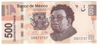 Mexico 500 Pesos Diego Rivera / Frida Kahlo 2015 Serie At Aunc photo