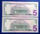 $5 2013 Frn Fr - 1996 - B (2) York Uncirculated Small Size Notes photo 1