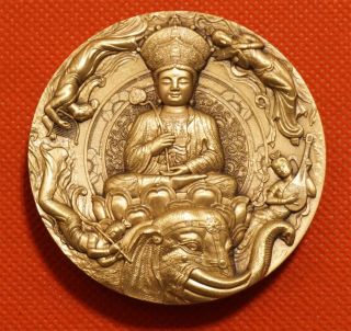 Shenyang 2015 Four Large Foshan Emei Mountain 60mm China Coin Medal photo