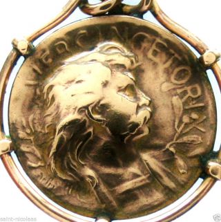 Vercengetorix - Ancient Gaul & Monogram Decors Antique Art Medal Signed Defer photo