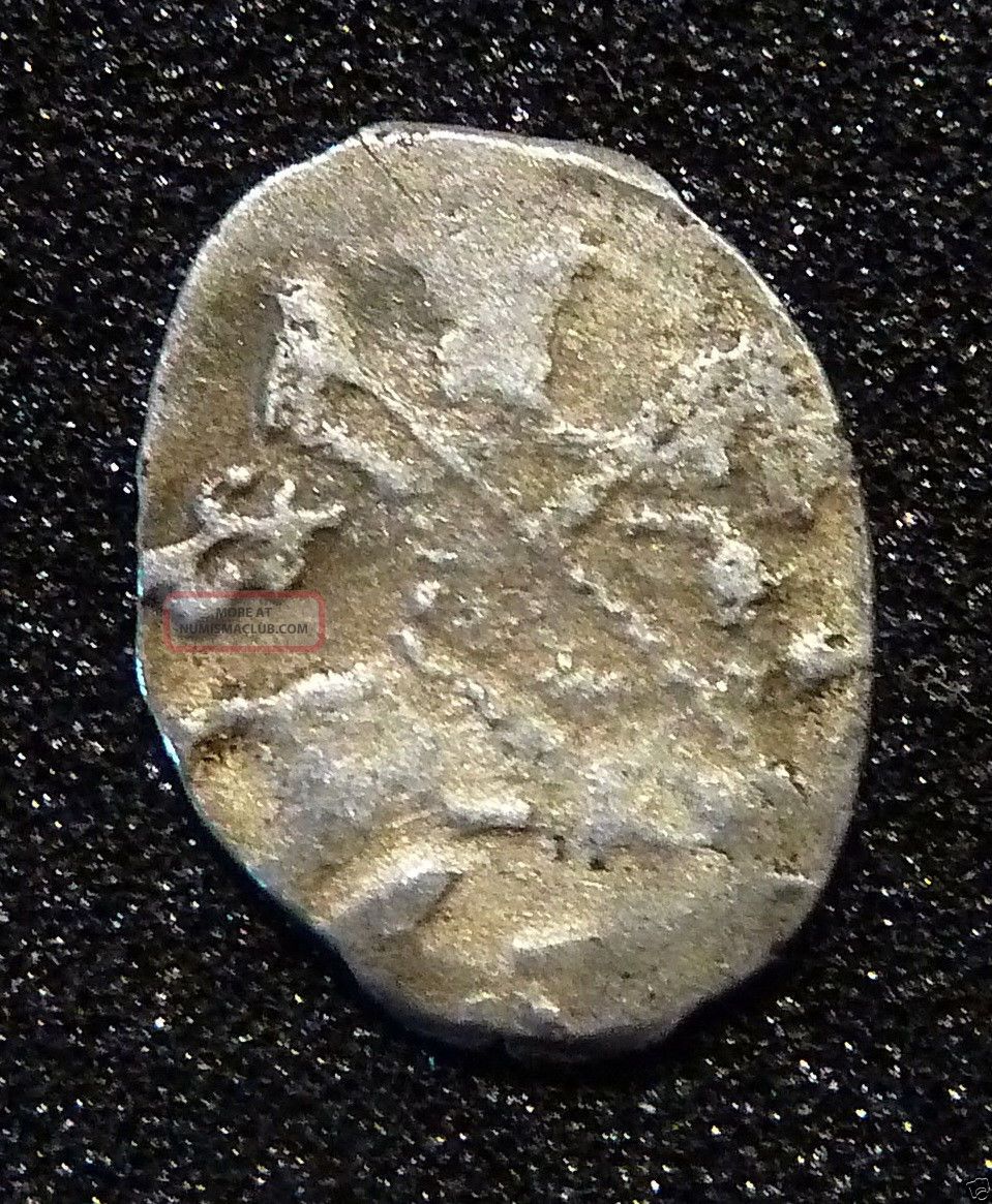 Russian Wire Silver Coin Mikhail Fedorovich 1613 - 1645.  (zz07) Coins: Medieval photo