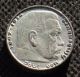 Old Silver 2 Reichsmark Coin Nazi Germany Swastika 1937 D Munich Third Reich Germany photo 1