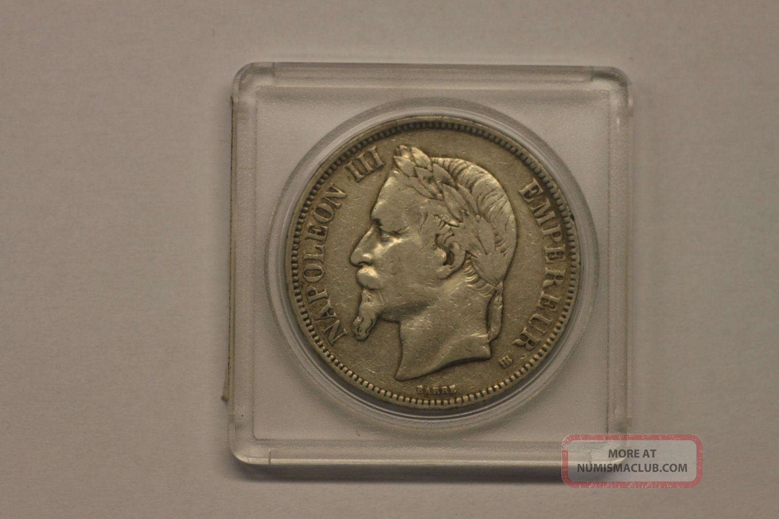 1868bb France 5 Francs,  Fine,  Silver World Crown France photo