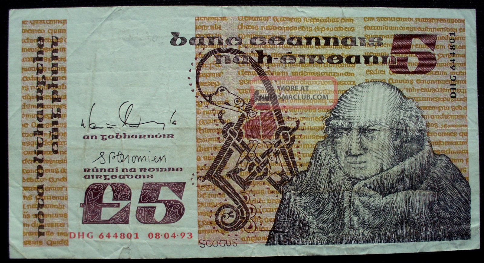 1987 Ireland Republic Central Bank 5 Pound Banknote Bill Pick 71d | 6580 Europe photo