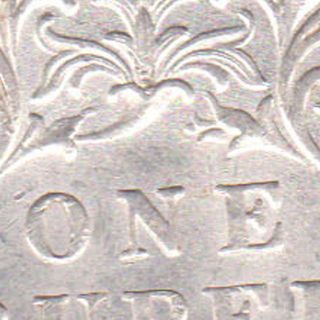 British India - 1890 - ' B ' Incuse - One Rupee - Victoria Queen - Silver Coin - 17 photo