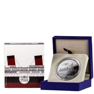 2016 France 10e Proof Silver Great French Ships Ile De France In Ogp Sku43361 photo