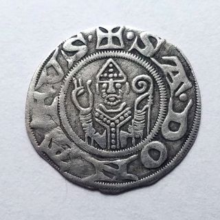 Silver Grosso With St Donatus Arezzo Republic (1250 - 1350) Ad photo