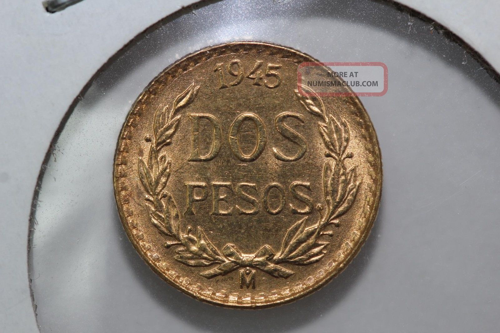 1945 Dos 2 Pesos Mexican Gold Coin