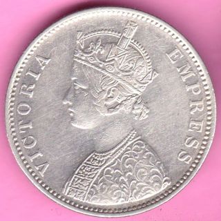 British India - 1882 - Dot Variety - One Rupee - Victoria Queen - Silver Coin - 25 photo