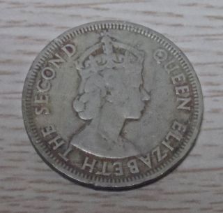 1 One Rupee 1956 Mauritius Queen Elizabeth The Second Circulated Coin photo
