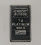 Platinum 1 Gram Pure 999.  5 Fine Statue Of Liberty Bar Credit Suisse Platinum photo 1