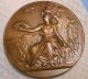 French Art Nouveau Athena/parthenon Ville De Dijon Bronze Medal Exonumia photo 3