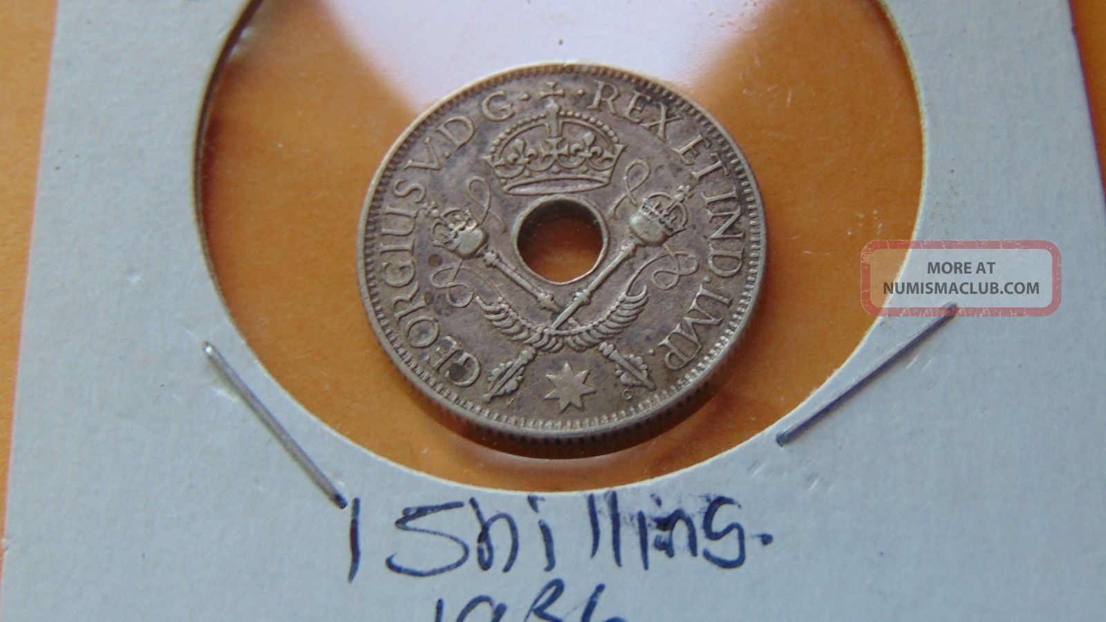 1936 Guinea Silver Shilling Coin Other Oceania Coins photo