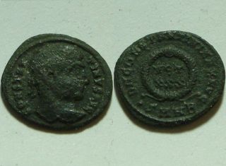 Constantine I 307 Ad Ancient Roman Christian Coin/laurel Wreath Heraclea photo