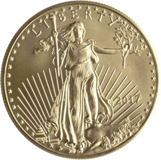 2017 1 Oz Gold American Eagle $50 Coin Bu Brilliant Uncirculated photo