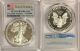 2017 W Proof Silver Eagle Pcgs Pr70 Dcam First Day Of Issue Flag Label 1 Of 1000 Silver photo 1