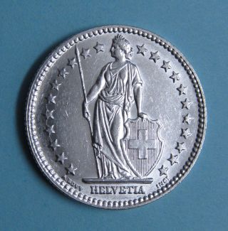 1955 - B Switzerland 2 Francs Silver photo