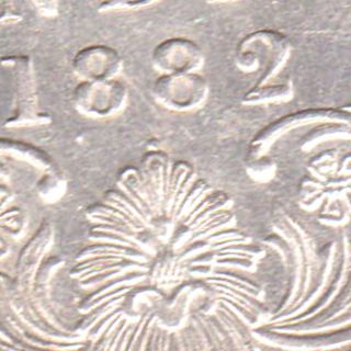 British India - 1882 - Dot Variety - One Rupee - Victoria Queen - Silver Coin - 22 photo